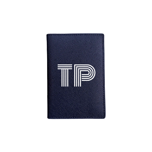 PORTA PASAPORTE SAFFIANO AZUL MARINO